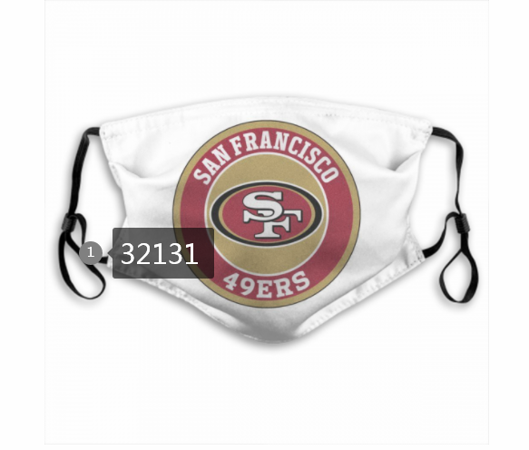 NFL 2020 San Francisco 49ers #38 Dust mask with filter->nfl dust mask->Sports Accessory